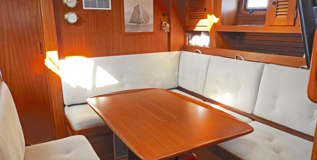 Relax in the comfort of a Hallberg-Rassy 49 with a skipper and hostess