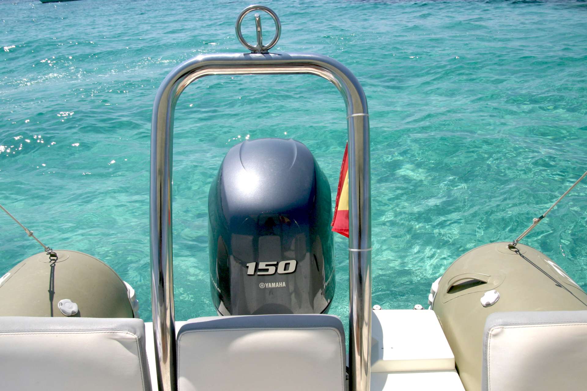 Discover the Formentera Island with this comfortable inflatable rib in Ibiza!