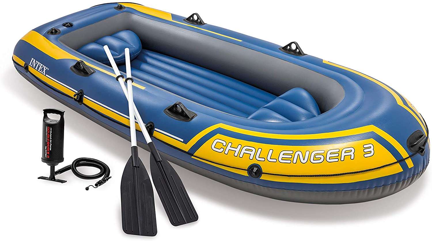 Rubber boat with paddles available for 2-3 person