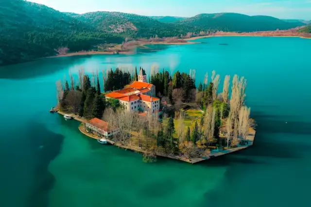 Visovac Monastery island Croatia